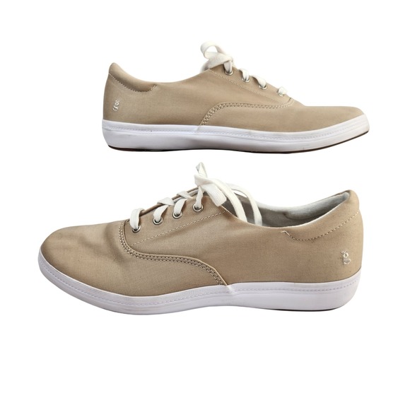 Grasshoppers Shoes - Grasshoppers Ortholite Tan Canvas Lace Up Sneakers Women's Size 11 N